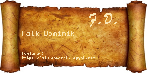 Falk Dominik névjegykártya